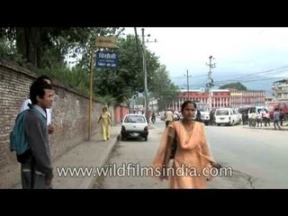 Students standing by the road-Kathmandu,Nepal