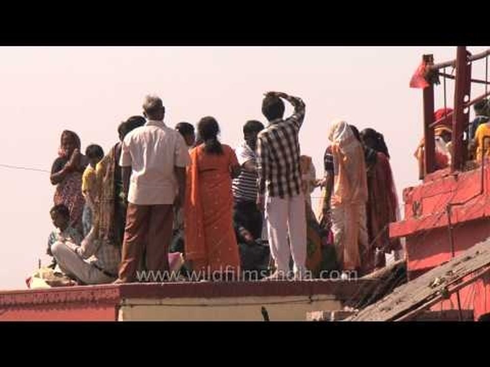 Ganga ghats in Varanasi filled with devotees on the occasion of Maha Shivratri
