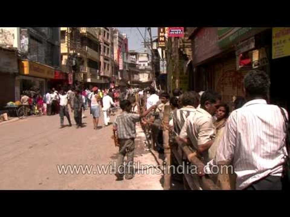 Devotees wait in queues to enter Kashi Vishwanath temple on Mahashivaratri, Varanasi
