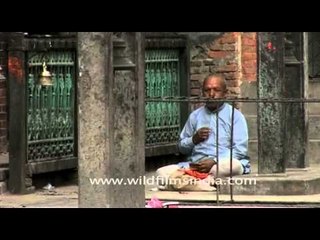 Devotees visiting temples in the capital of Nepal