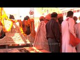 Sadhus converging for the rituals of Samashti Bhandara during Maha Shivratri, Varanasi