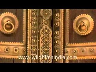 Arched doorways of Rajput - Mughal architecture at Samode Palace, Jaipur