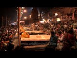 Evening Ganga aarti at Dashashwamedh Ghat in Varanasi