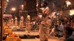 Priests performing Incense Puja at the Ganga aarti in Varanasi