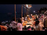Aarti ceremony lights up river Ganga at Banaras