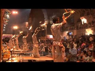 Extravagant Ganga Aarti ritual at Varanasi