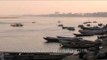 Tourists enjoying boat ride in the Holy bank of river Ganga, Banaras