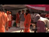 Exclusive scenes of Bhandara ceremony at Juna Akhada during Maha Shivratri