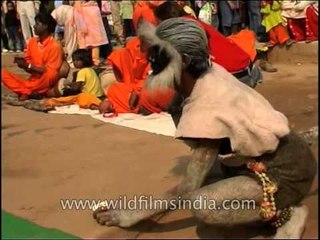 Performing Monkey Dance at Surajkund mela
