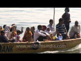 Boating along the Varanasi Ghat, post Kumbh Mela 2013