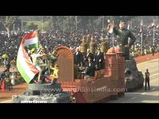 Tableaux of Chhattisgarh and Department of Justice at the Republic Day Parade in Delhi