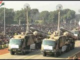 India showing its BrahMos missiles at the Republic Day Parade in New Delhi