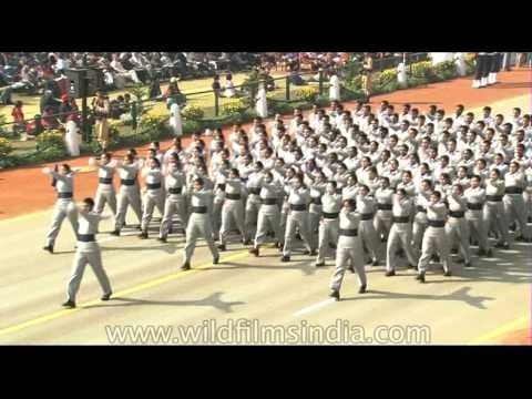 Contingent of all Indian Air Force led by women officers & cavalry at Republic Day parade