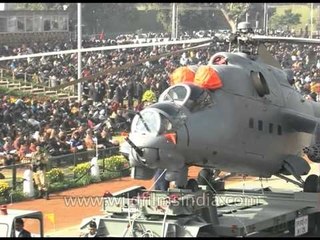 Mi-35 chopper on display at Republic Day Parade in New Delhi, India
