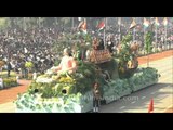 Tableaux of Manipur and Jammu & Kashmir at Republic Day parade in Rajpath, New Delhi