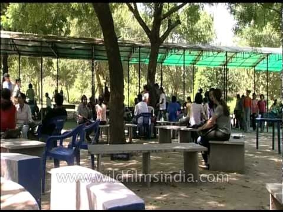 College students having a chit-chat session