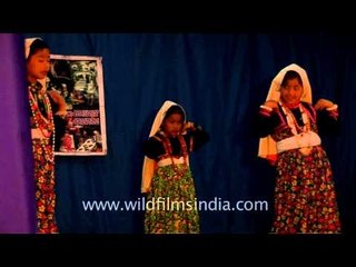 Welcome dance by little girls of rung community at Kangdali festival