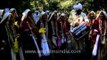 Women from rung tribe singing traditional folk songs during Kangdali procession