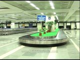 Baggage claim and arrivals at Bombay airport