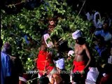 Preparations for the festival of Padayani in Kerala