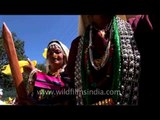 Rung community in traditional attire during Kangdali procession