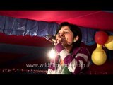 Young sumaoni Singer performing at Kangdali festival in Pangu, Pithoragarh