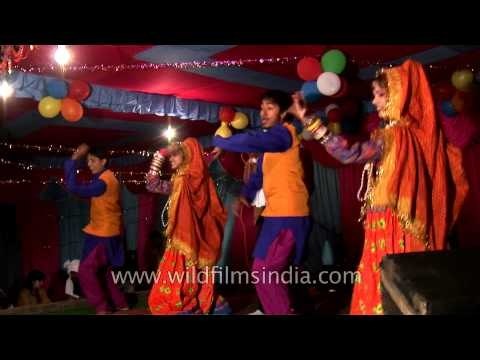Dance troupe from Kumaon performing at Cultural evening of Kangdali festival