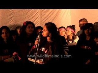 One billion rising South Asia: Young poetess recites her poem "Meri Azadi"!