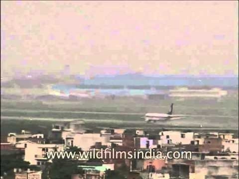 Flight take off at Indira Gandhi International Airport, Delhi