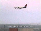 Air Sahara plane landing at Indira Gandhi International Airport, Delhi