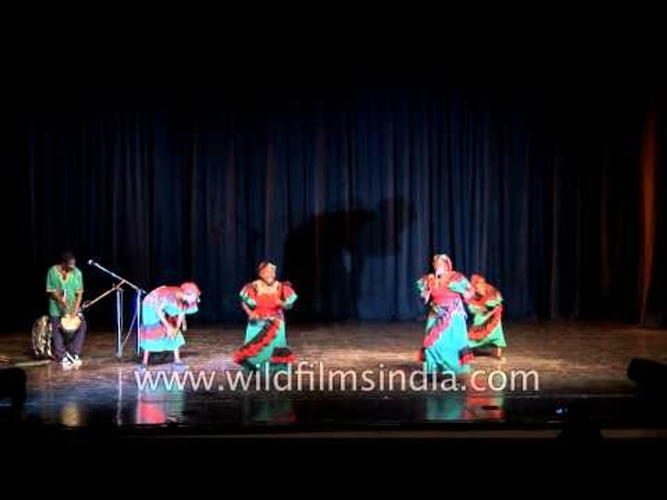 Performance by "Aka Kwacha" from Malawi during the Africa Festival in New Delhi