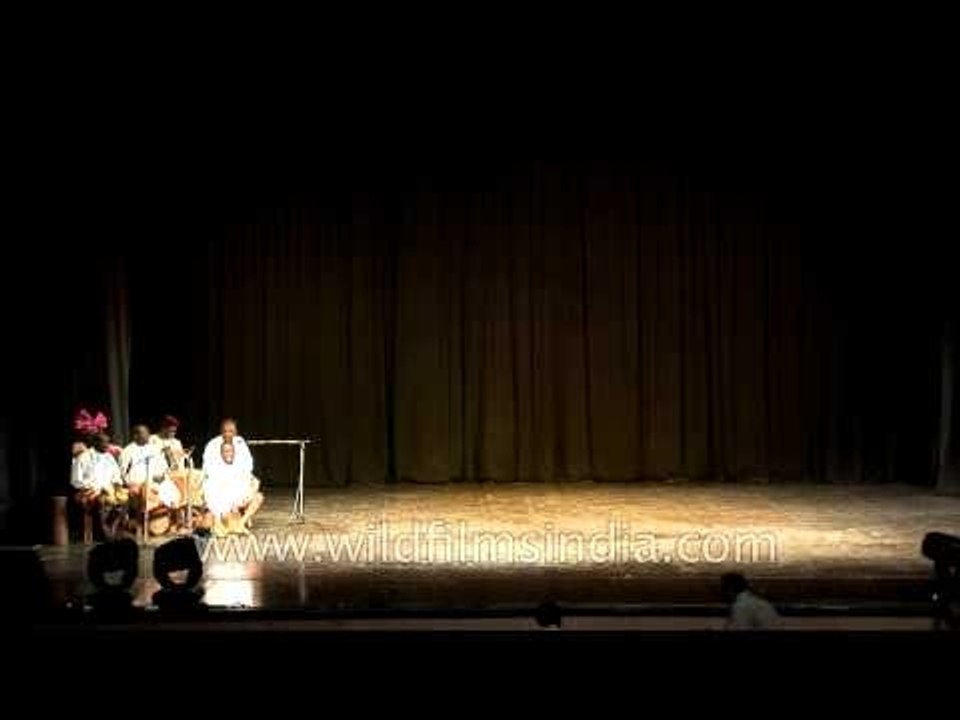 Efik Calabar dancers rythming with beat of drums at African festival 2010, New Delhi