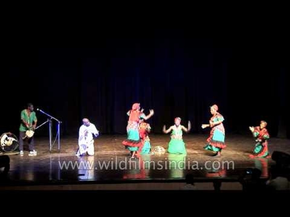 An energetic performance by 'Aka Kwacha' troupe from Malawi at Africa Festival