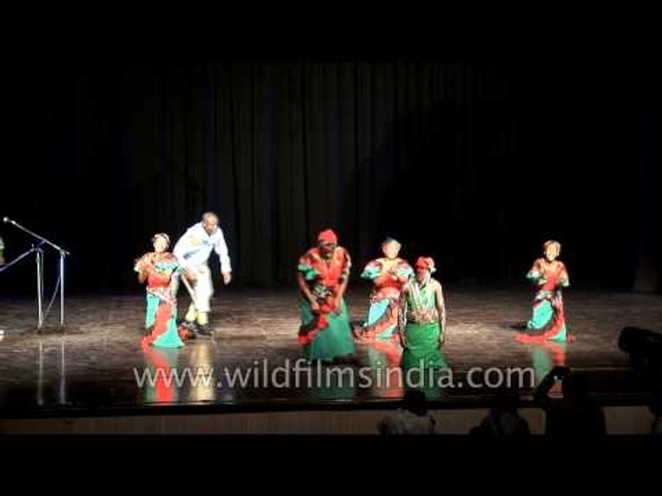 "Aka Kwacha" national dance troupe performing at African Festival by ICCR, Delhi