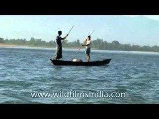 Boating over the Siyom River in Mechuka, Arunachal Pradesh