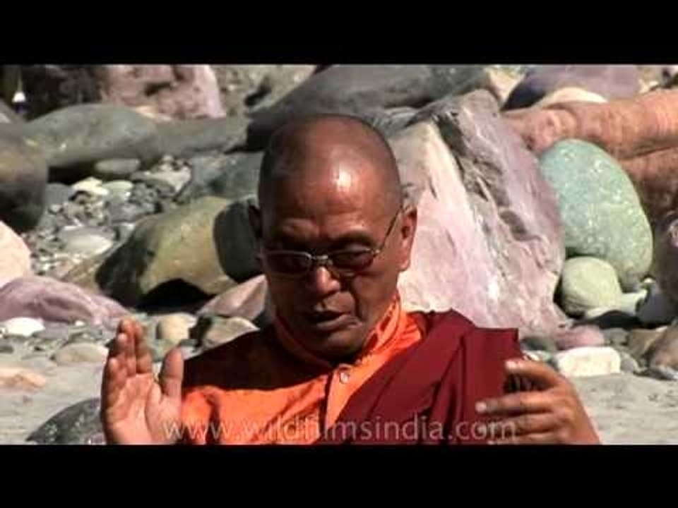 Arunachli monk reciting religious songs