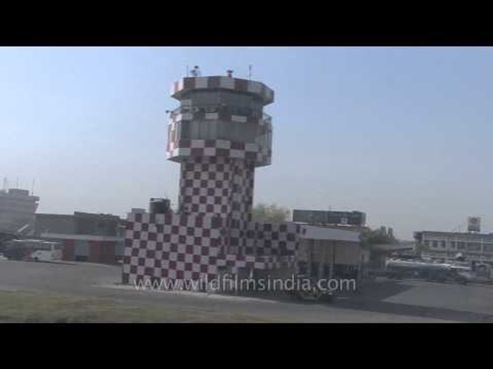 Air traffic control tower at Delhi airport