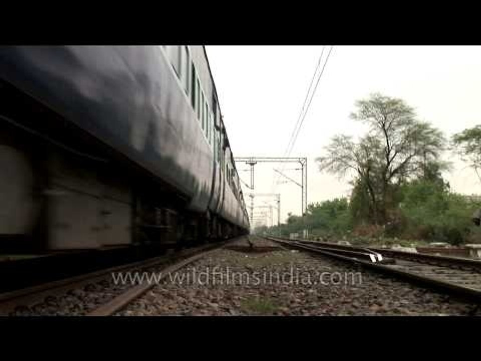Indian railway passenger train's whistle blowing!