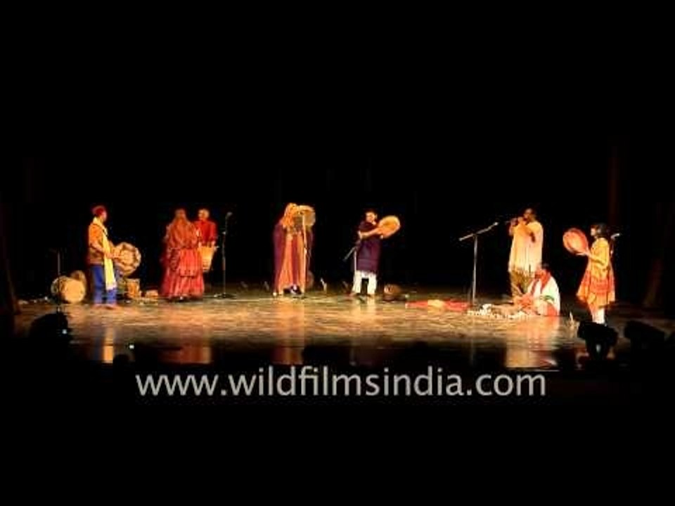 Professional folk musicians at Africa Festival in Delhi
