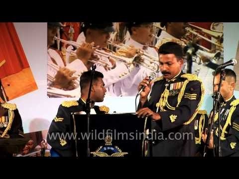 Sri Lanka Air Force (SLAF) Military band participating IAF's Platinum Jubilee Tattoo