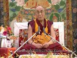His holiness the Dalai Lama gives public teaching in India
