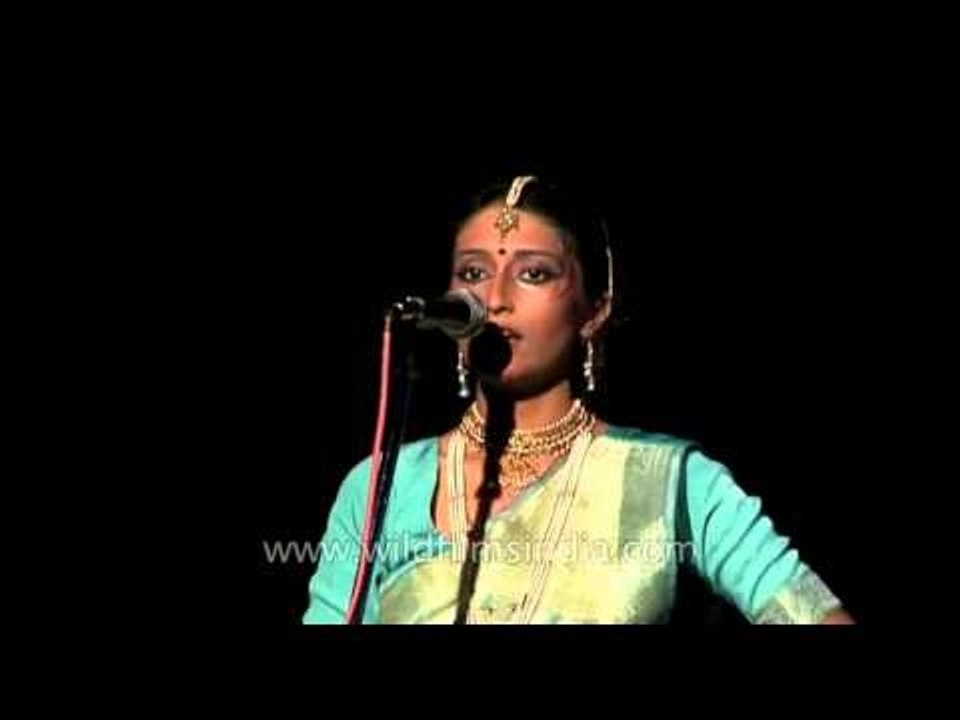 Indian classical dancer performing kathak