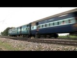 Indian Railways passenger train Kerala Express rushes by