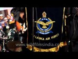 Sri Lanka Air Force (SLAF) Military band performing on Indian Air Force Platinum Jubilee