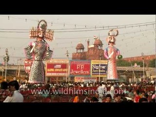 People gathering in festive mood at Red fort for Dussehra