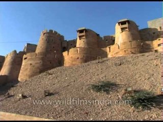 Ramparts and buttresses around Rajasthan's Jaisalmer fort