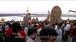 A grand send-off to goddess Durga by the devotees