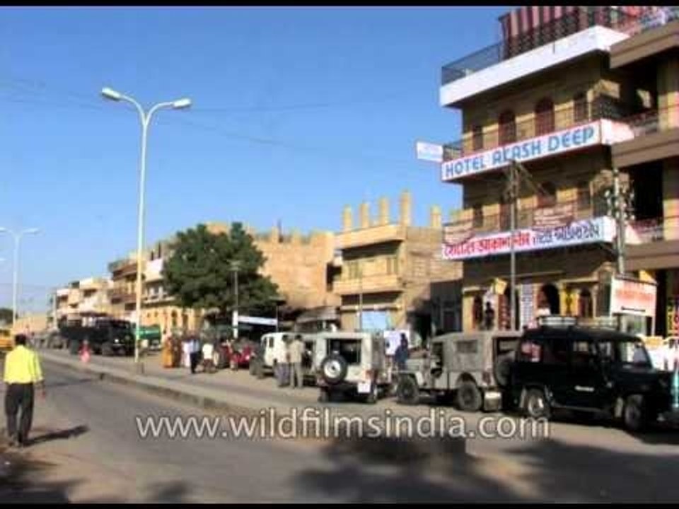 Jaisalmer town tucked in the middle of the Great Indian Desert, Thar
