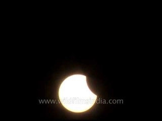 Time lapse of a partial solar eclipse