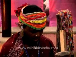 Colorful beaded embellishments at Dilli Haat